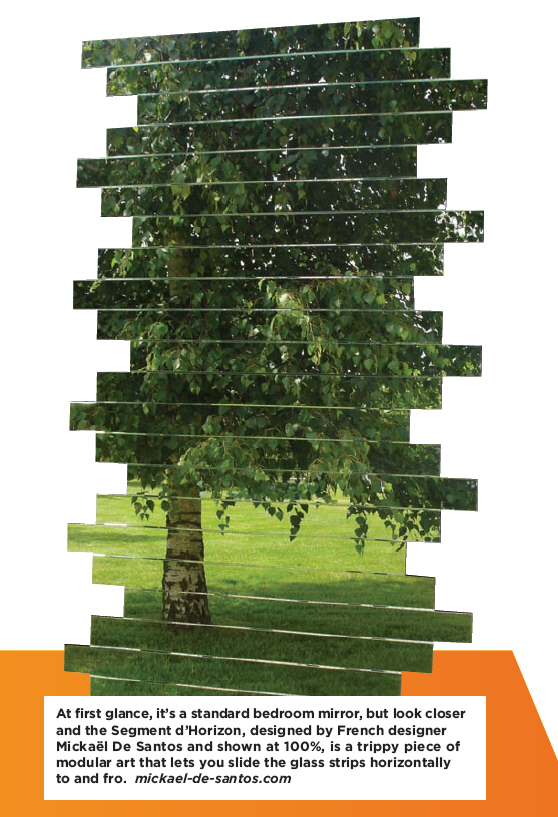 Designer international,Mickael de Santos créateur des miroirs au design mobile,le design de ce designer Francais apprécié au Canada,magazine Azure