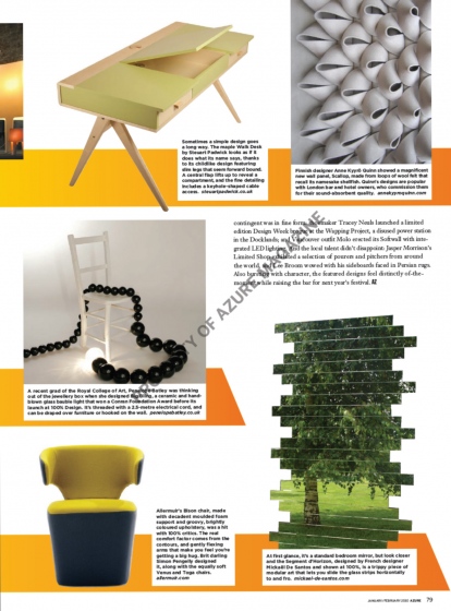 Mickael de Santos ne laisse personne indiférent avec son miroir sculpturale, magazine « Azure »