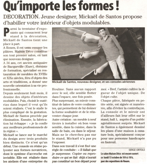 « Qu’importe les formes ! » Paris-Normandie 