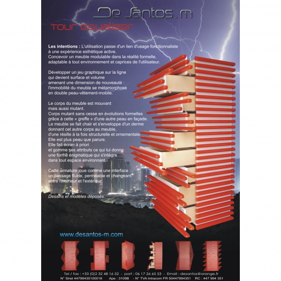 Commode design au design modulable-Tour Équalizer-édition limitée à 12 exemplaires