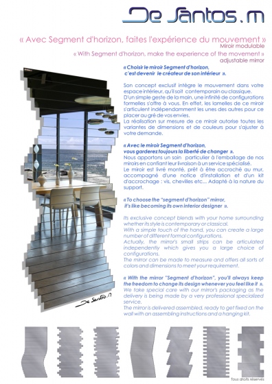 Un miroir design au concept innovant,une création de Mickaël de Santos