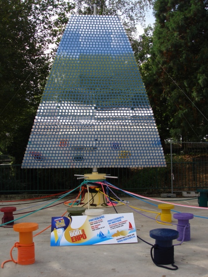 Salon Nautique Boat-Expo Caen-Ouistreham,la voile aux deux milles miroirs annonce le salon Boat Expo de Ouistreham