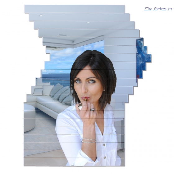 Portrait d’horizon reflète le haut de votre corps, il est l’autre référence innovante dans la création de mes miroirs modulables