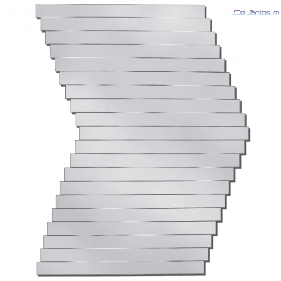 J’ai créé ce miroir avec des lamelles mobiles pour qu’il vous offre  une infinité de configurations formelles.