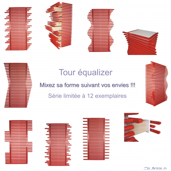 Mickaël de Santos créateur de mobilier design, collectionneurs d’art contemporain,La Tour Equalizer ne peut vous laisser indifférent,limitée à 12 exemplaires
