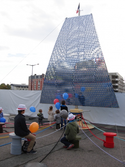 Voile de miroirs sur la Transat Jacques Vabre au Havre 