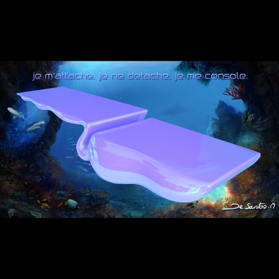 La console design ; Je m’attache, je me détache, je me console est éditée à 12 exemplaires