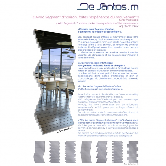 Le premier miroir design  qui s’autorise toutes les décorations, modernes ou classiques