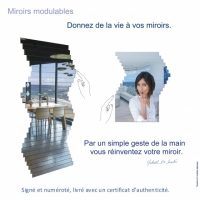 Miroir design« Segment d’Horizon »sa forme change suivant votre envie