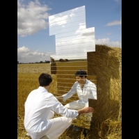 Miroir design« Segment d’Horizon »sa forme change suivant votre envie