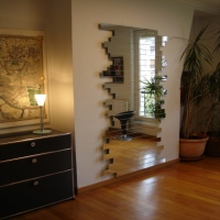 Miroir design« Segment d’Horizon »sa forme change suivant votre envie