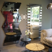 Miroir design« Segment d’Horizon »sa forme change suivant votre envie